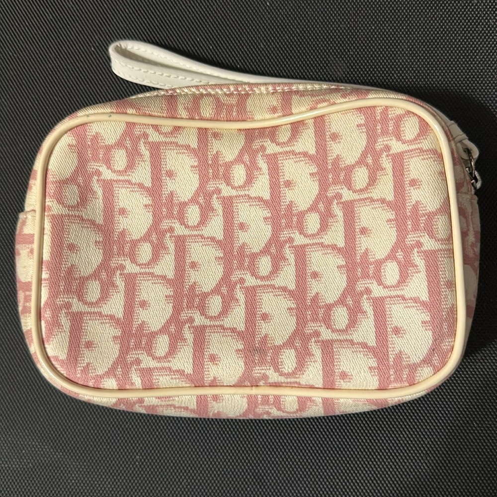Dior Pink and Cream Monogram Wristlet - Picture 6 of 7